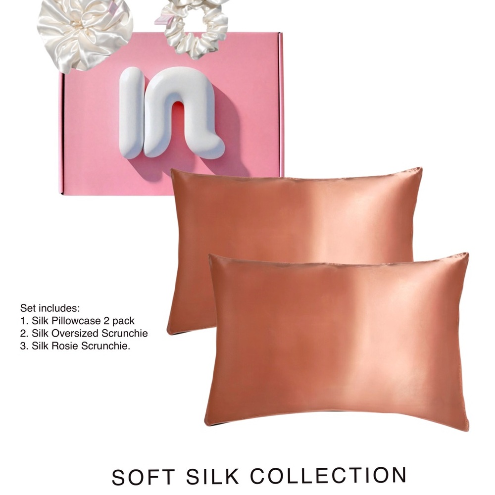 Soft Silk Collection Pillowcase Set - Peach